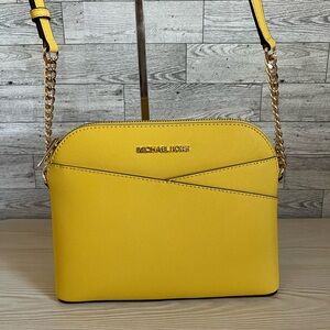 Michael Kors Golden Yellow MD Dome Crossbody
